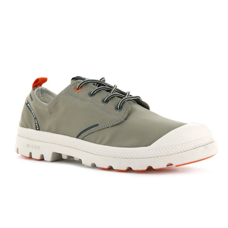 Palladium Pallafin RC LOW WP+ Women's Oxfords Shoes Olive | UK W703-QSE